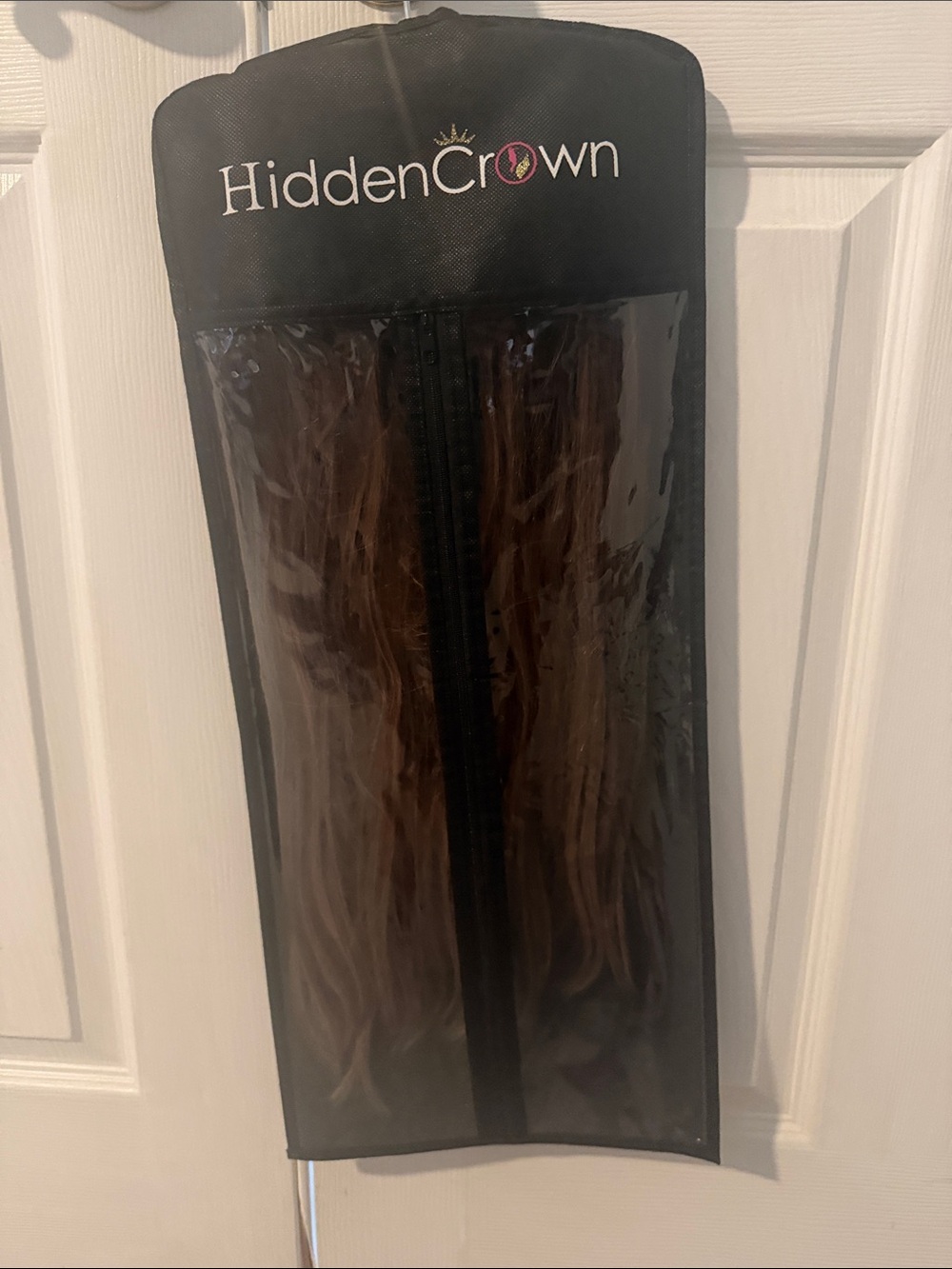 Hidden Crown Halo Extensions - Balayage Natural Light Brown Hair